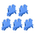 DIN Rail Mount Terminal Blocks Screw Type Clamp Blue UK2.5B Pack of 20