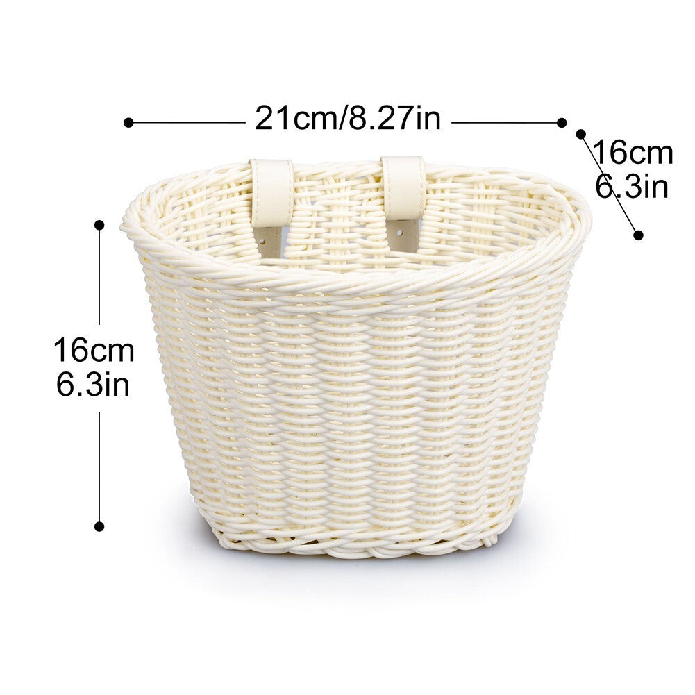 Rattan Bicycle Front Basket Handwoven Kids Adult Bike Handlebar Carrier Bags UK