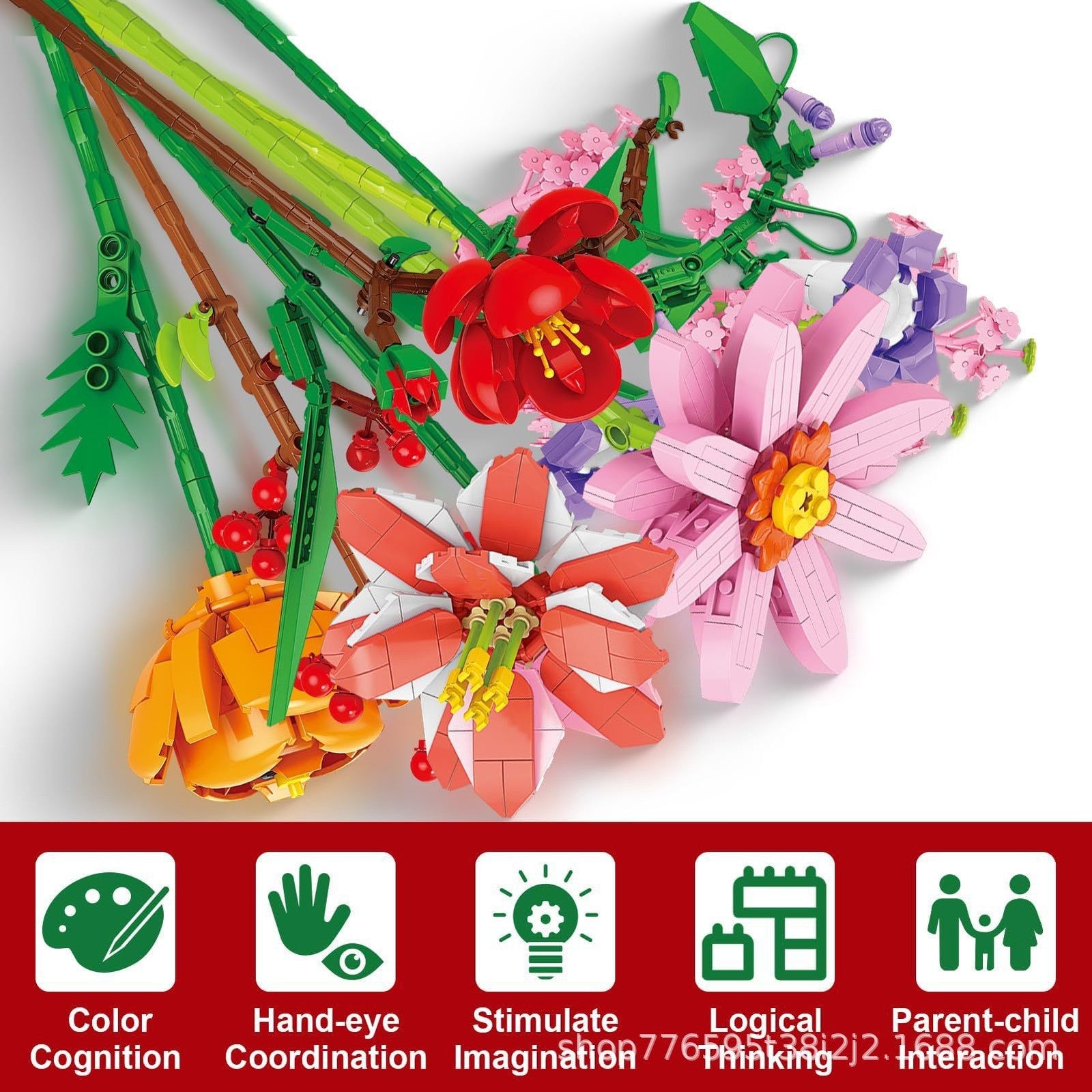 Flower Bouquet Building Blocks Advent Calendar 2025 Unique 24 Days Christmas