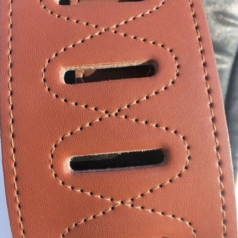 Leather Guitar Strap for Electric Bass Guitar Adjustable Padded