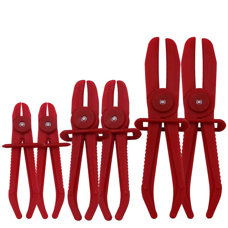 6*Hose Clamp Set Pipe Pliers Plastic Flexible Clamping Radiator Brake Fuel Tool