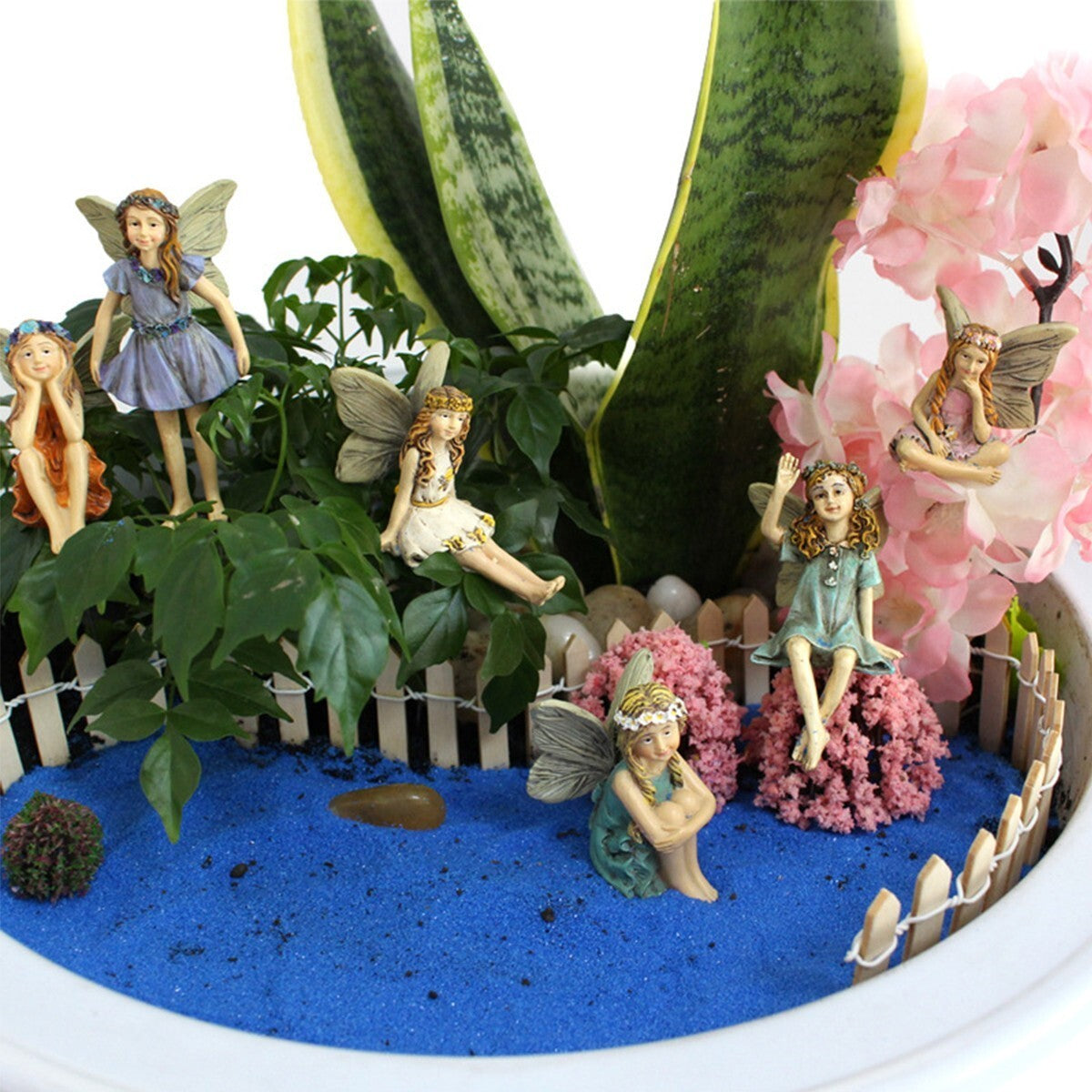 6Pcs Fairy Garden Miniature Fairies Figurines Accessories for Outdoor Decor