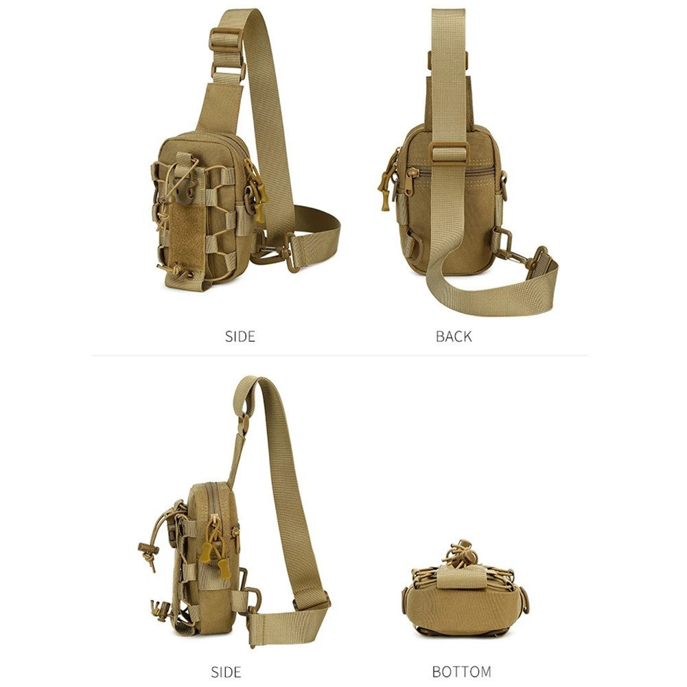 Tactical Sling Chest Bag Water Bottle Pouch Phone Shoulder Backpack for Outdoor