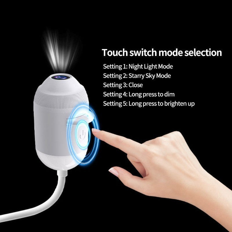 2-in-1 Galaxy Projector Night Light USB Projection Lamp with 12 Projection Films