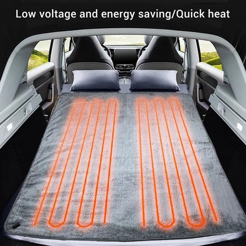 ′72W Heated Auto Blanket Flannel Electric Auto Blanket 12V Camping Electric