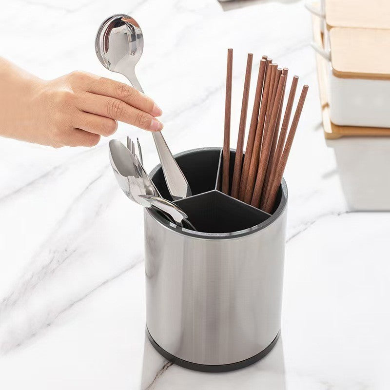 Stainless Steel Rotating 360 Kitchen Utensil Holder Cutlery Sink Caddy Organiser