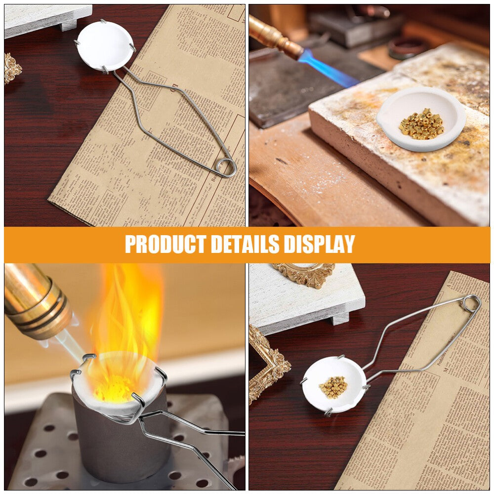 1 Set Metal Melting Kit Crucibles Bowl And Crucible Tongs Crucibles Metal