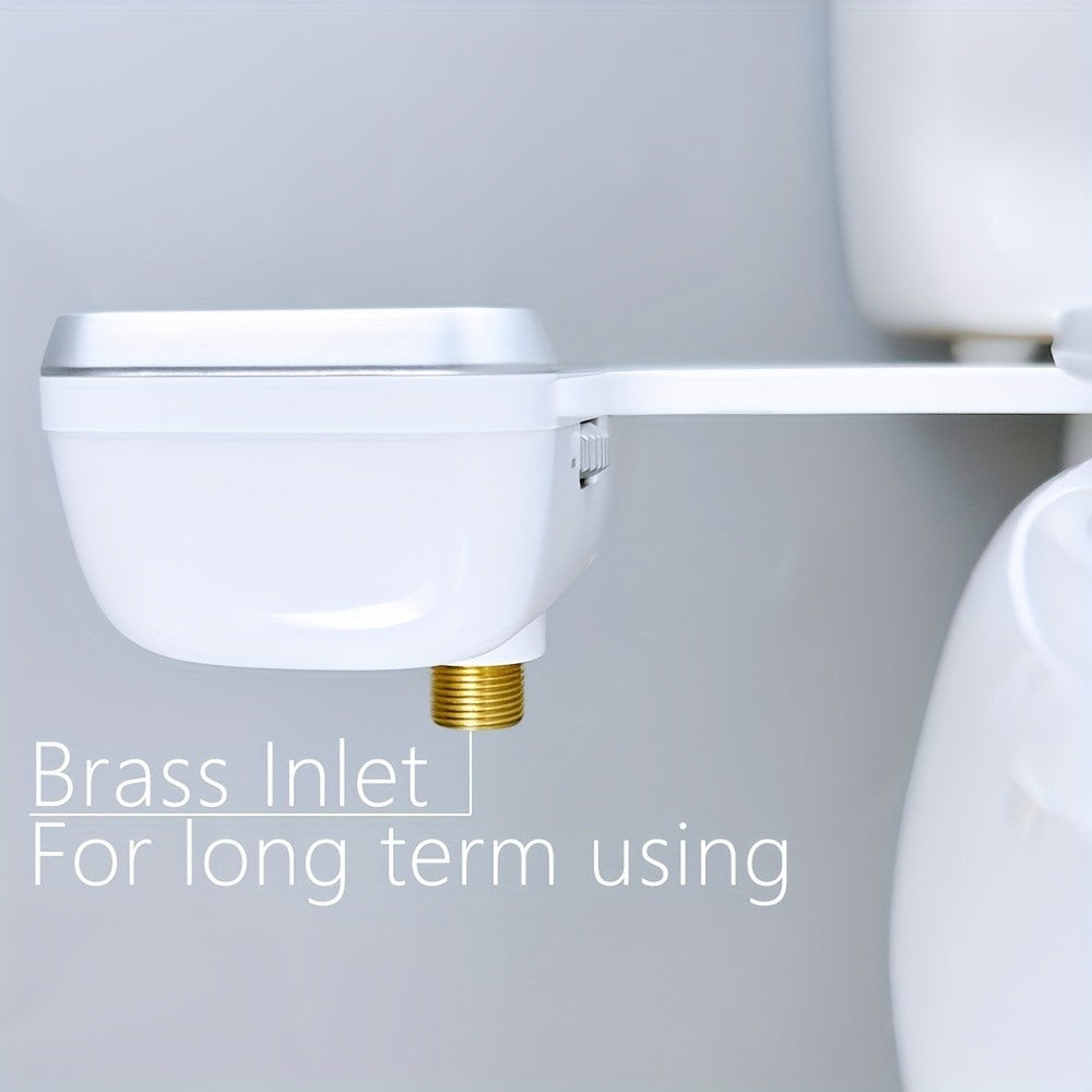 Bidet Toilet Seat Attachment Self Cleaning Dual Nozzle Bathroom Water Spray