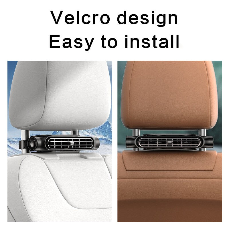 Car Rear Seat Fan USB Powered Car Headrest Cooling Air Fan Car Interior Fan