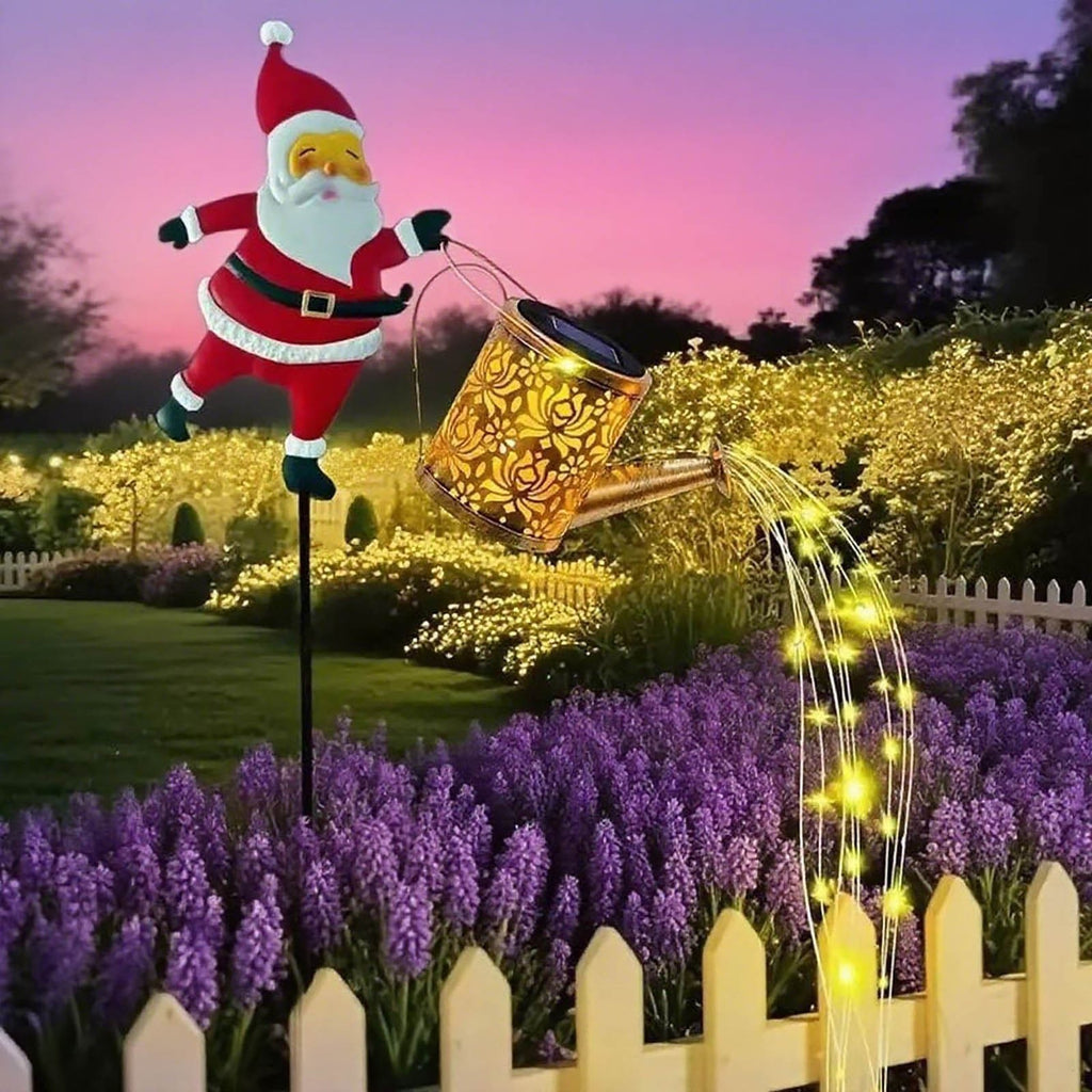 Christmas Solar Kettle Lights Garden Lawn Decorative Lights, Santa Claus Lantern