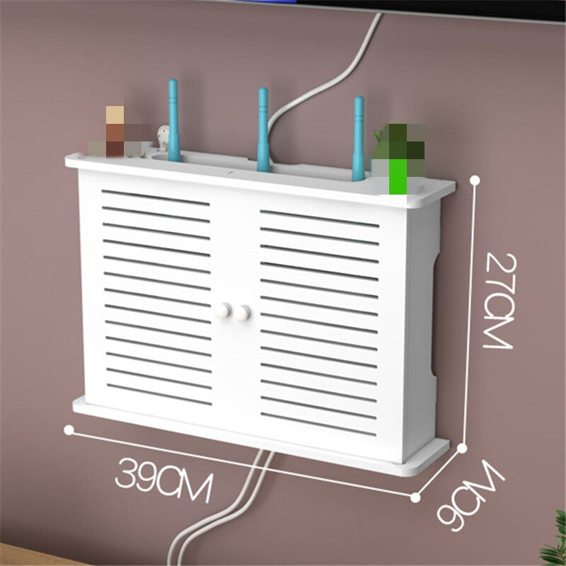 Wifi Router Shelf Storage Box Wall Mounted Cable Wire Hanging Bracket TV CD Box
