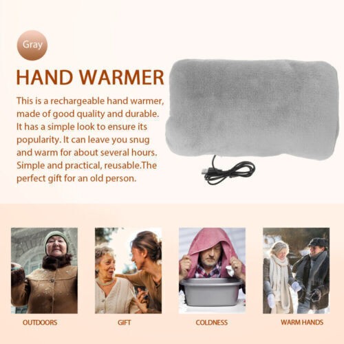 Heated Muff Hand Warmer USB Rechargeable Rapid Warming Hand Muff Justifiable UK