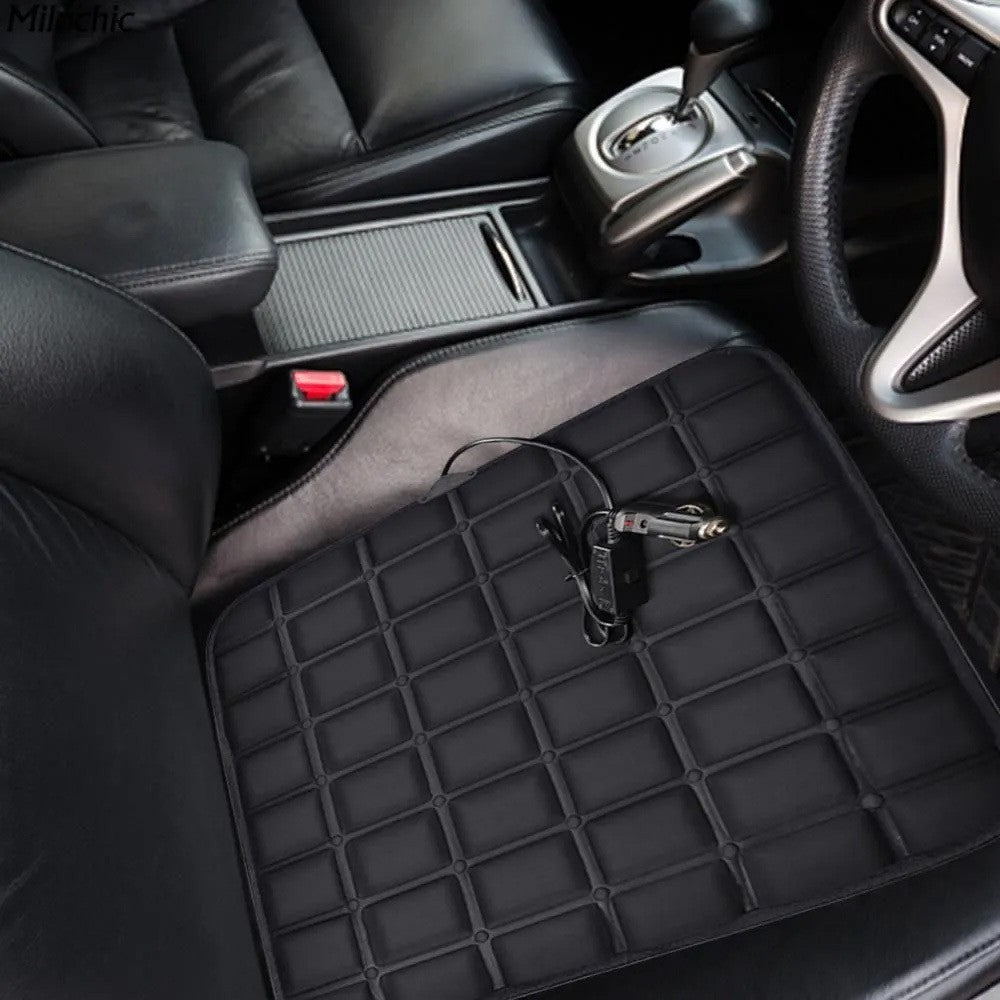 Car Seat Pad Cushion Cover Heating Heater Warm Heated Cold Winter 12V Universal