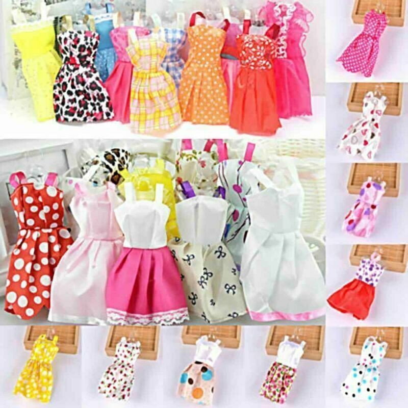 70pcs Items For Barbie Doll Jewellery Accessories Dresses Shoes Clothes Set UK