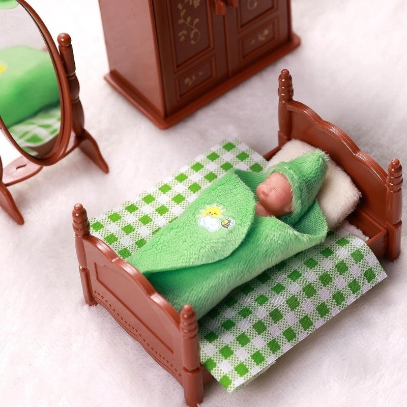 Miniature Silicone Baby Doll 3Inch Reborns for Kids Interactive Roleplaying Game