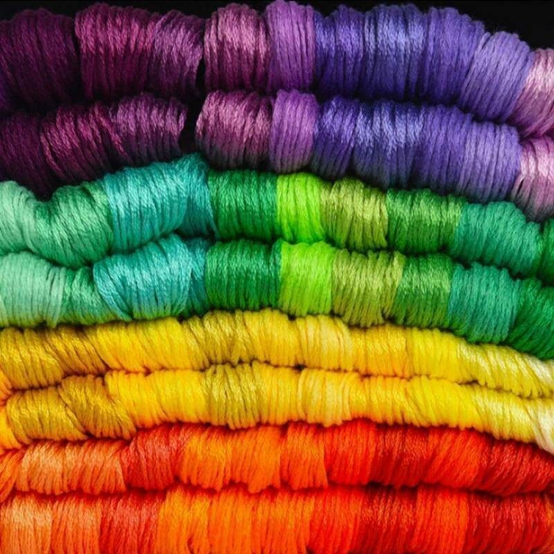 50x 100%Polyester Embroidery Thread Bundles Cross Stitch Thread Floss Skeins UK