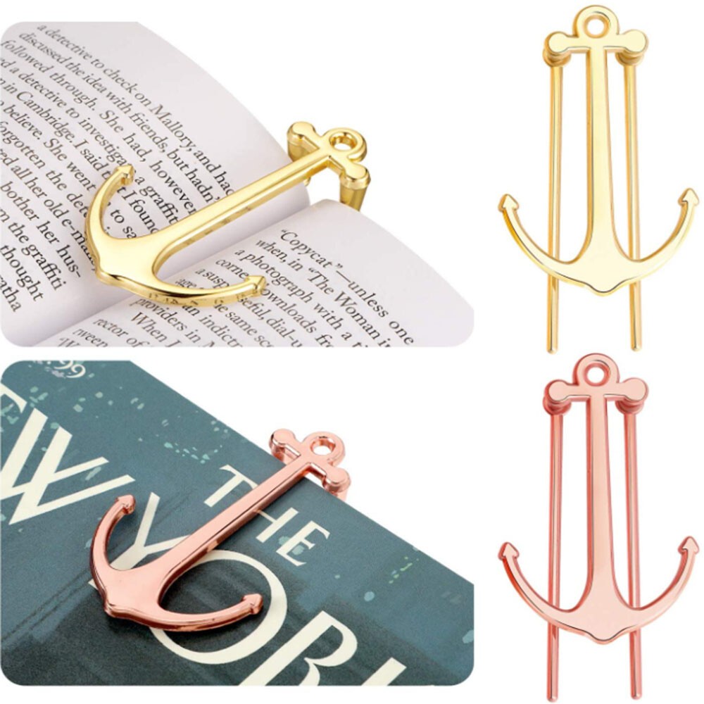 Creative Bookmarks Metal Anchor Bookmark Page Holder Clip for Students Gifts