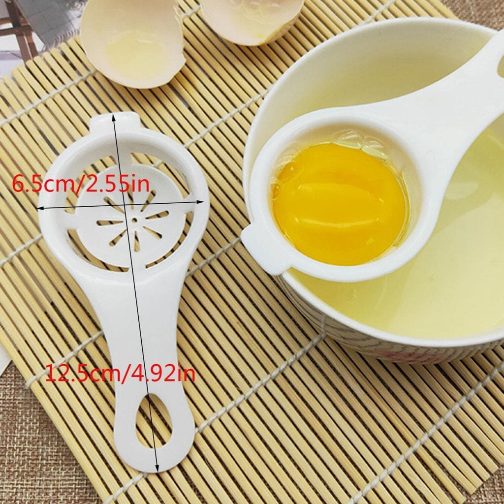 Kitchen White Egg Yolk Separator Tool Easy Cooking Baking Sieve Plastic