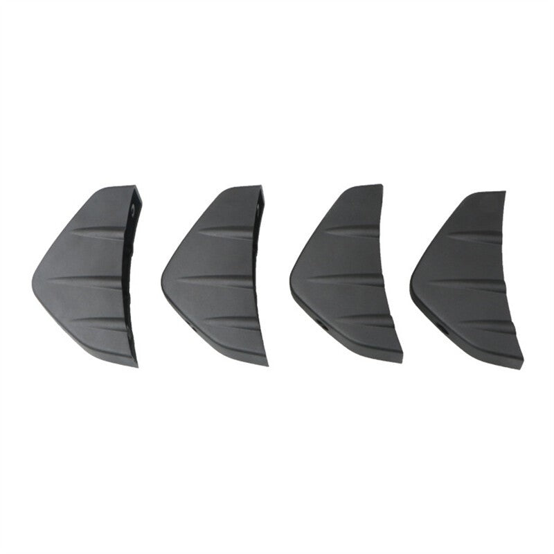 Universal 4 Shark Fins Wing Car Rear Bumper Lip Diffuser Splitter Spoiler Black