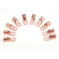 10pcs 1/0 AWG Gauge Copper Lugs w/ RED & BLACK Heat Shrink Ring Terminals