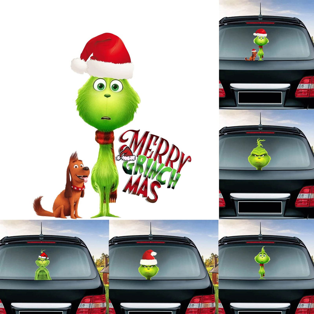 10x Christmas Grinch Sticker Decoration Christmas Car Truck Window Sticker