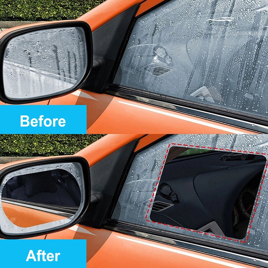 4pcs Car Rearview Mirror Protective Film Side Windows Sticker, Anti Fog Glare UK