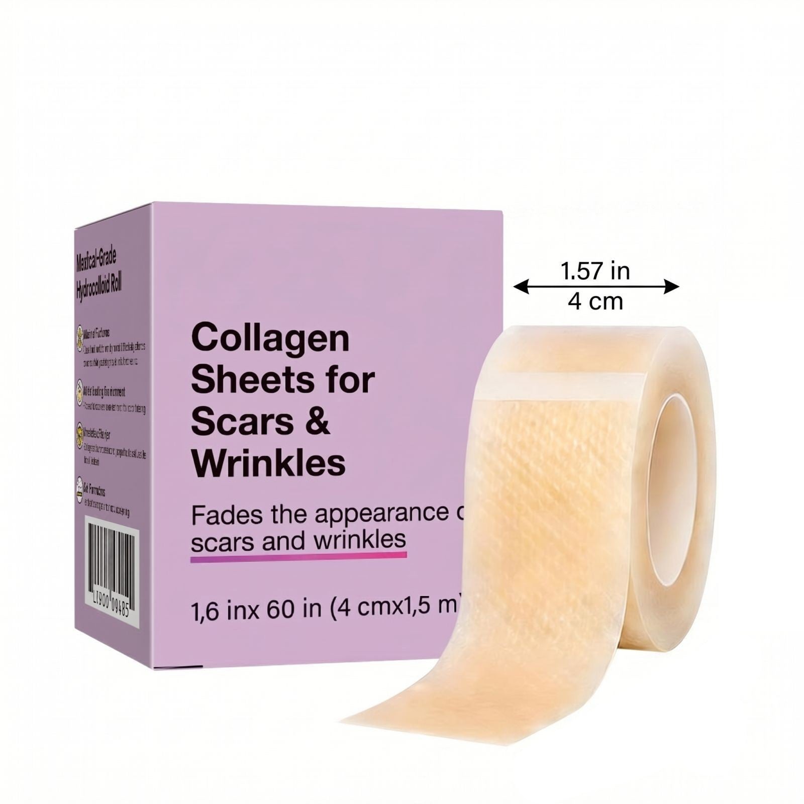Scarlette Collagen Tape, Scarlette Collagen Sheets for Scars & Wrinkle, Silicone