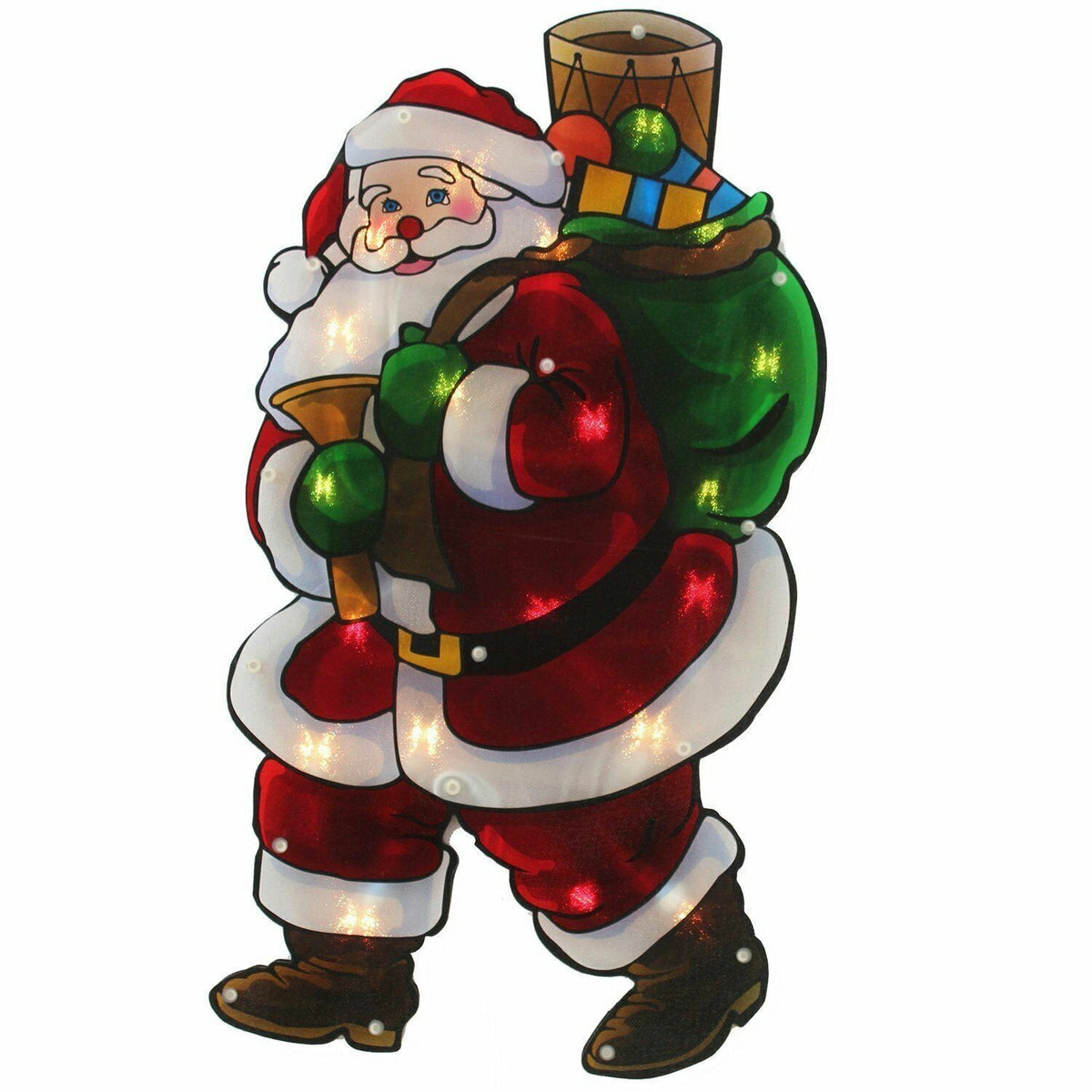 Santa / Snowman 20 LED Christmas Window Silhouette Lights Decoration Indoor Xmas