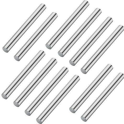 12/10 Pieces Zinc Rods Copper Rods Round Bar  (0.39*3.94in)