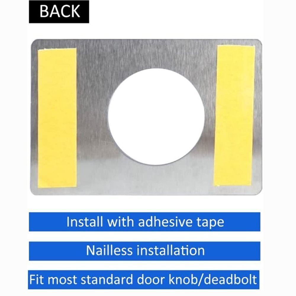 Silver Door Reinforcement Plate Repair Backplate Door Handle Fixing Cover