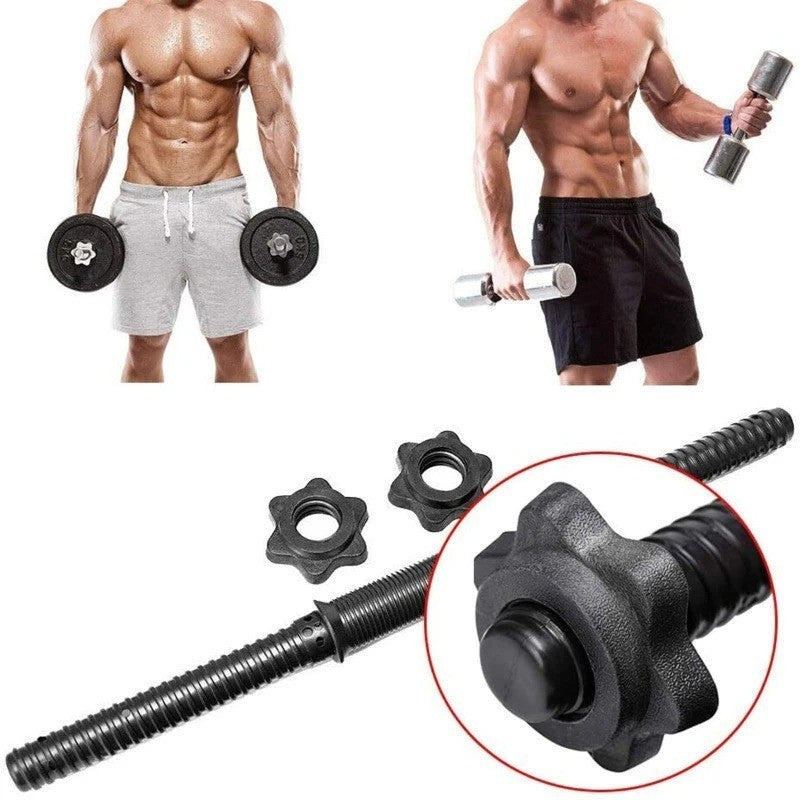 4 PCS Dumbbell Clips Barbell Bar Hex Nut Spin-Lock Collars Screw Ends Clamps