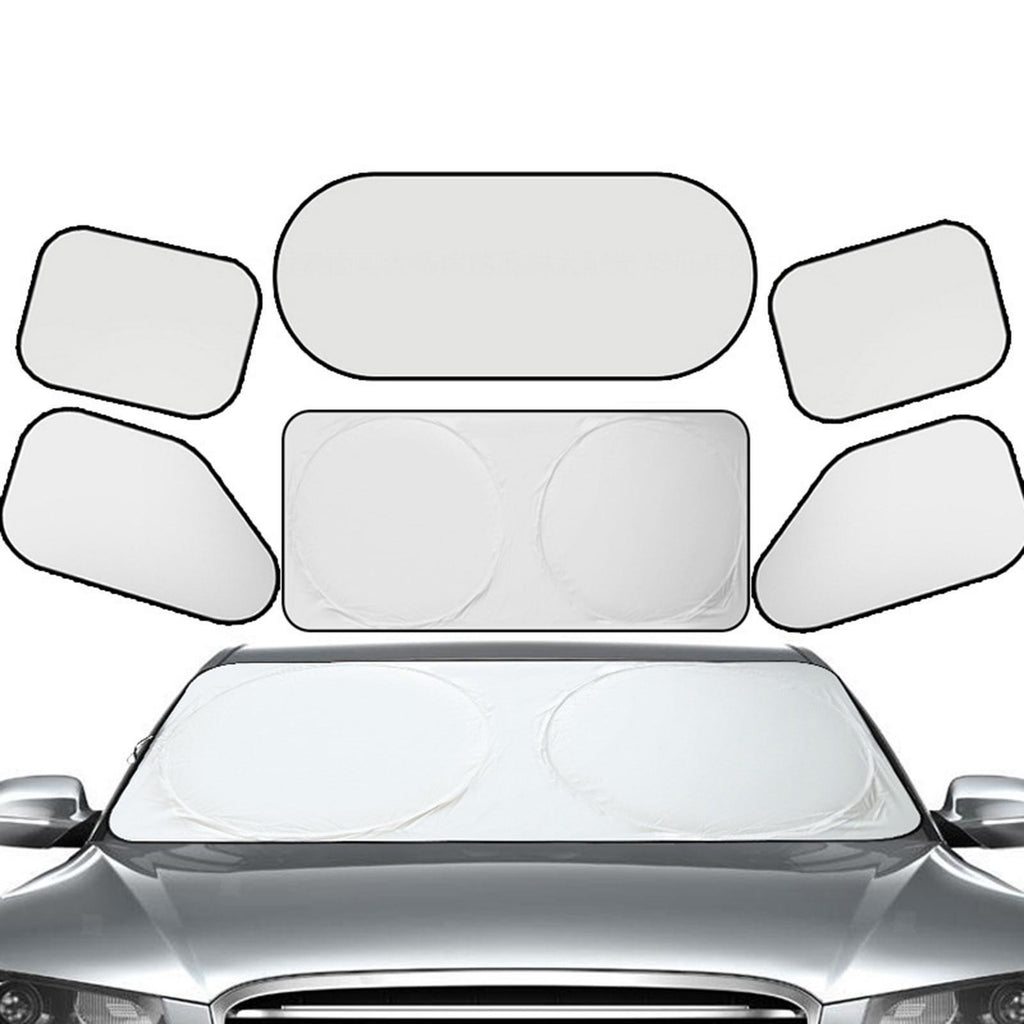 Blackout Car Window Privacy Shades 6 Pack Travel Camping Sun Cover Visors