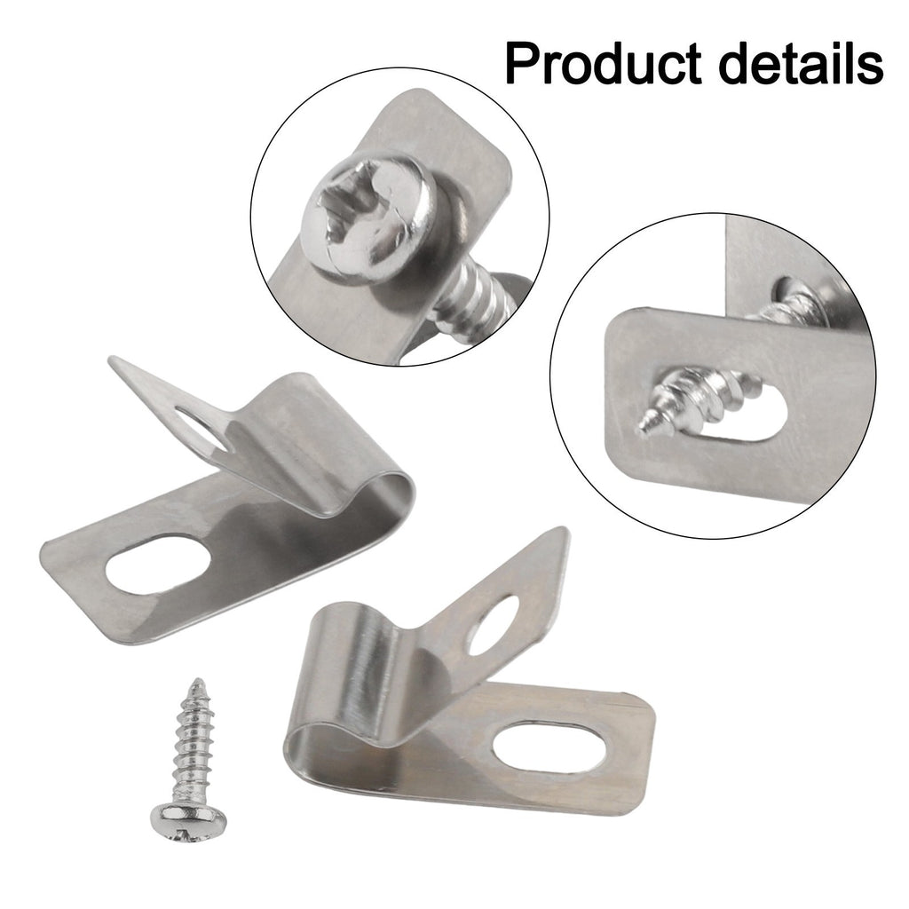 100 Pack of Rust Resistant Wire Clips with Screws for Fencing Applications
