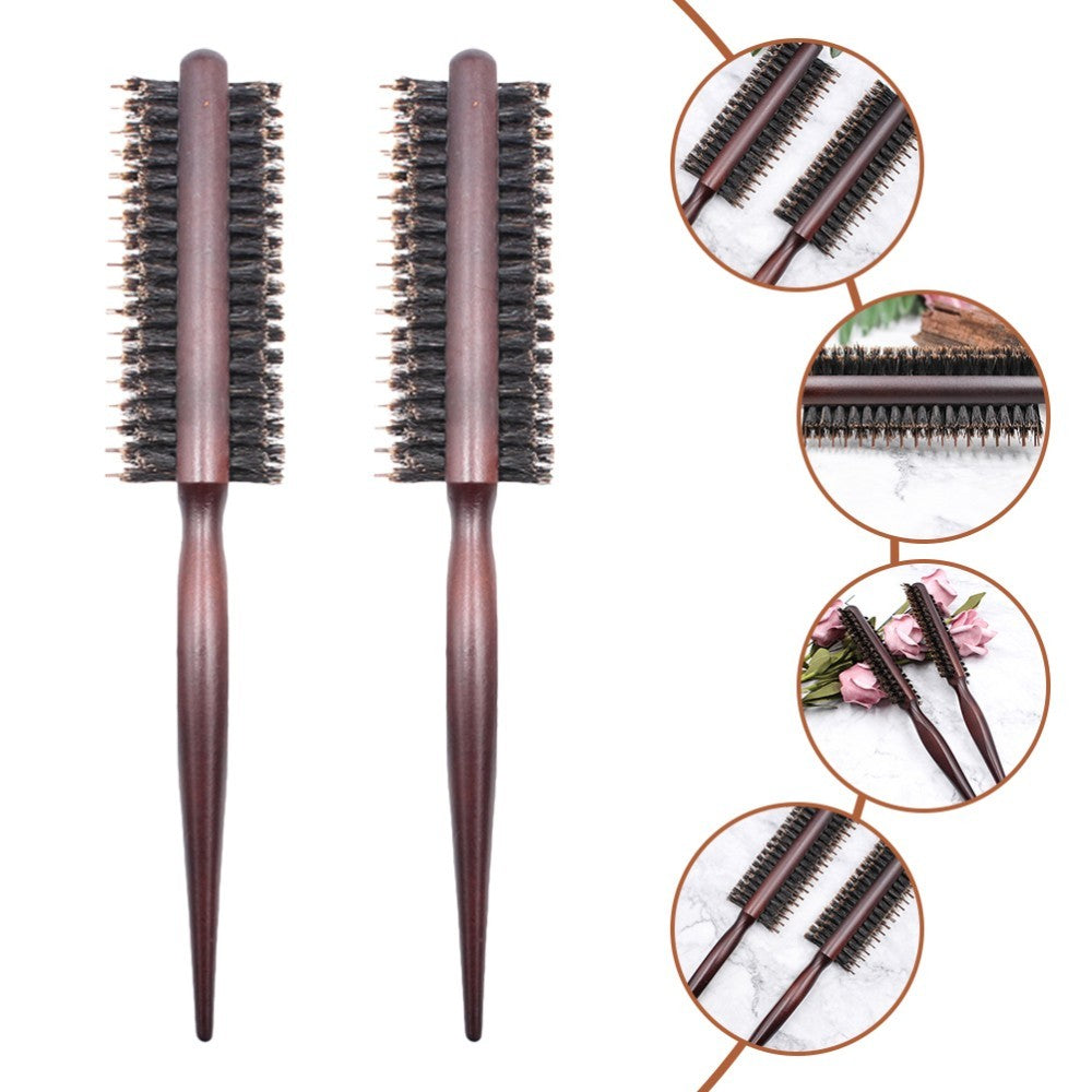 2 Piece Small Round Bristle Quiff Roller Hair Brush