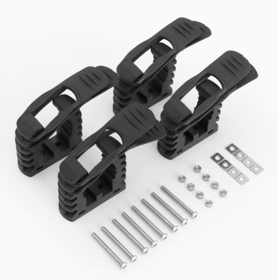4Pcs 16mm-57mm Car Rubber Clamps Shovel Axe Holder Quick-Release Mount Brackets