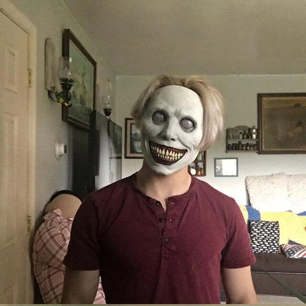 Smiling Demons Halloween Mask Black Evil Cosplay Props  Party