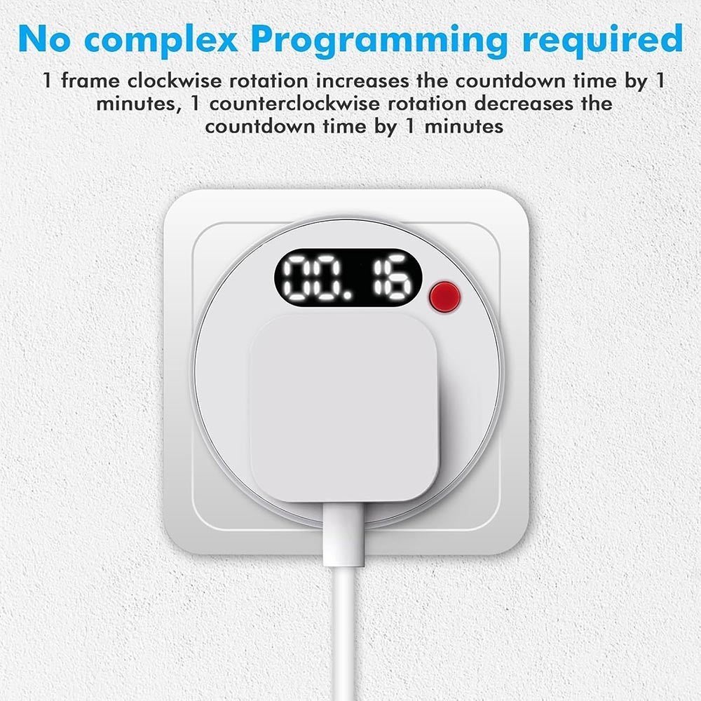 24 Hour Segment Timer Switch 24hr Mains Plug In Mechanical Clock Energy Saver