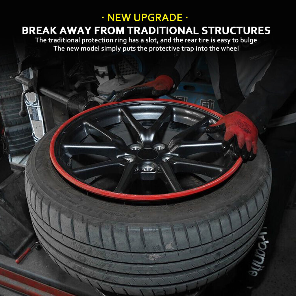 4Pcs Kit 16-20 Inch Car Wheel Hub Rim Trim Tire Ring Guard Strip Protector