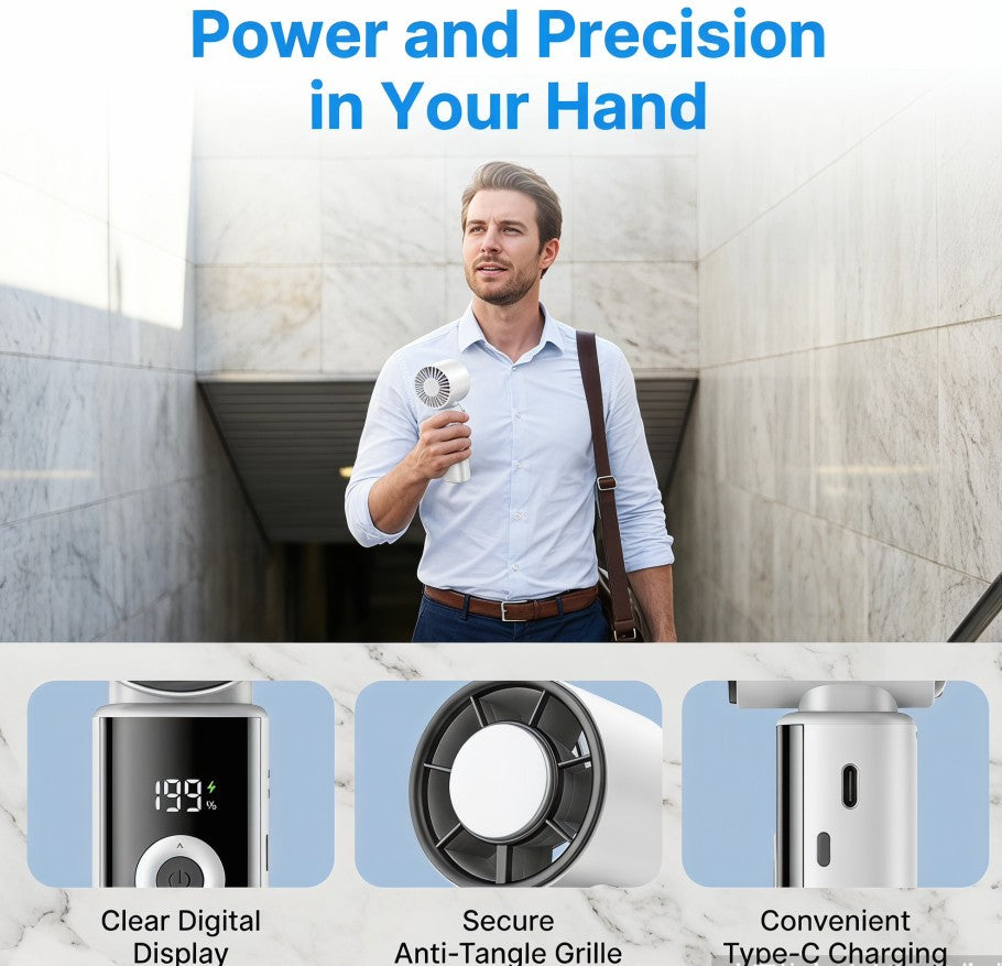4000mAh Mini Cooler Fan Mini HandHeld Fan Foldable Fans Cooling USB Rechargeable