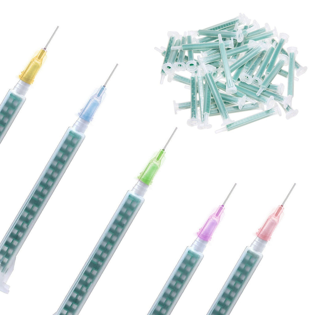 100 Pcs Static Mixer Epoxy Resin Mixing Tube Nozzles Syringe for AB Glue Gun UK