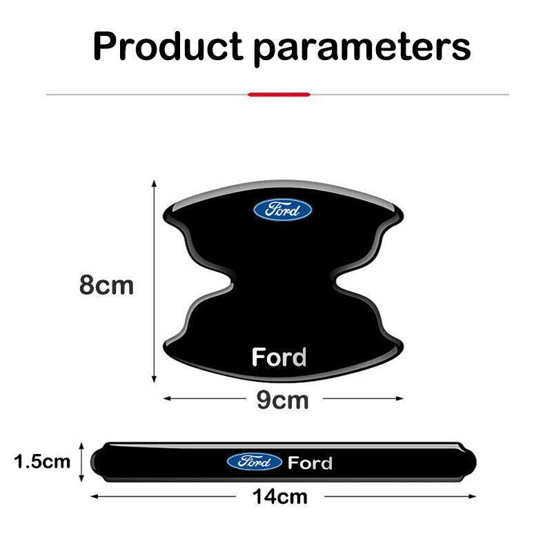 8pcs Black Protector Sticker for Ford Car Door Handle Bowl – Protective Film