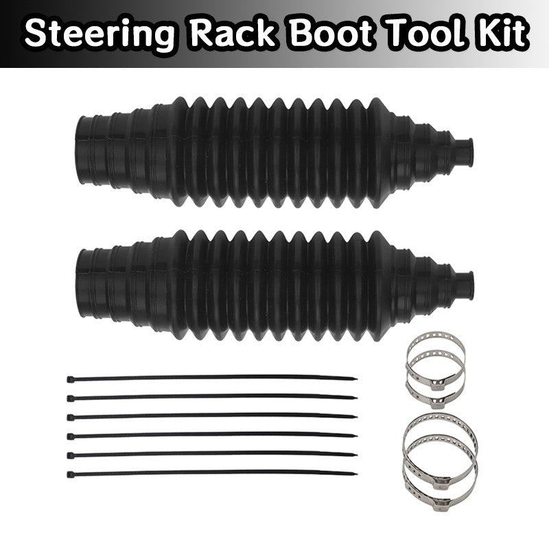 Car Steering Rack Boot Gaiter Kit Pair Rubber Replacement Cut To Size Fit