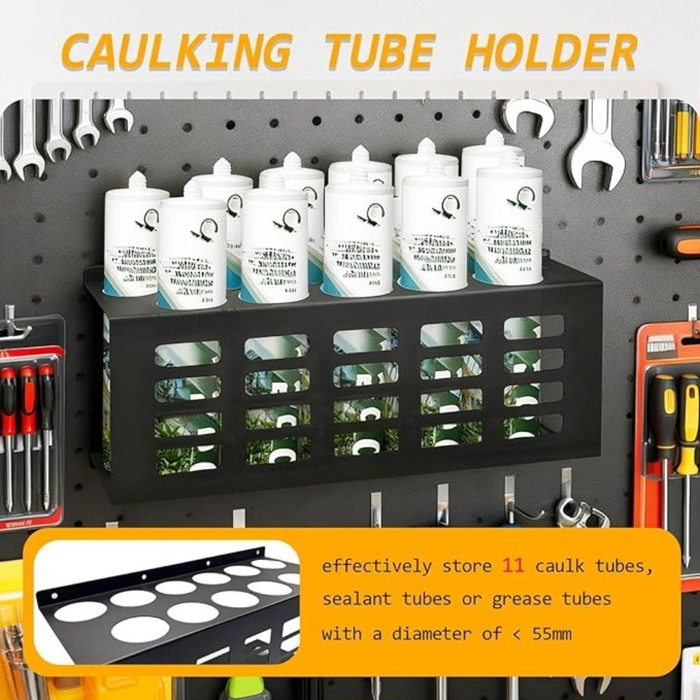 *11 Holes Silicone Sealant Tube Holder Mastic Caulk Storage Rack for Van Racking