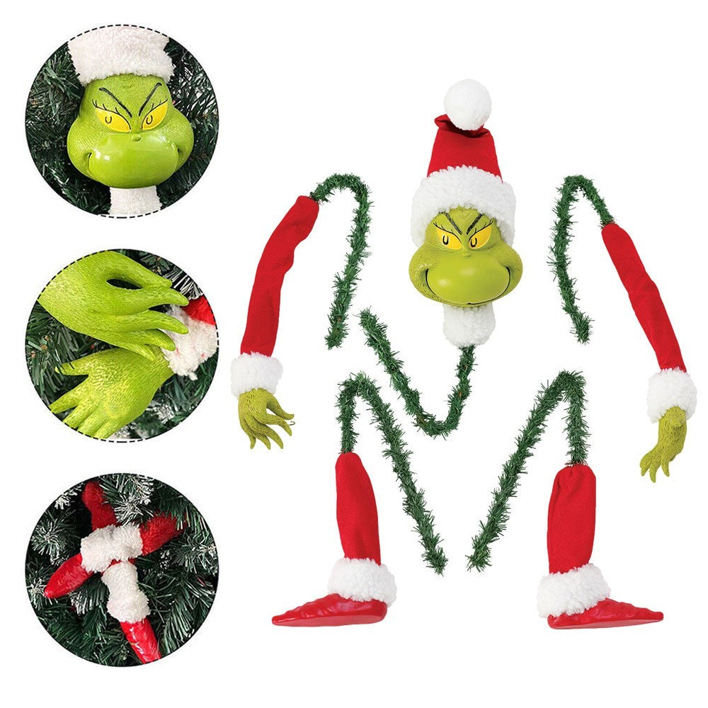 Grinch Arm Leg Head Ornaments Holder Christmas Tree Decorations Xmas Party Gift