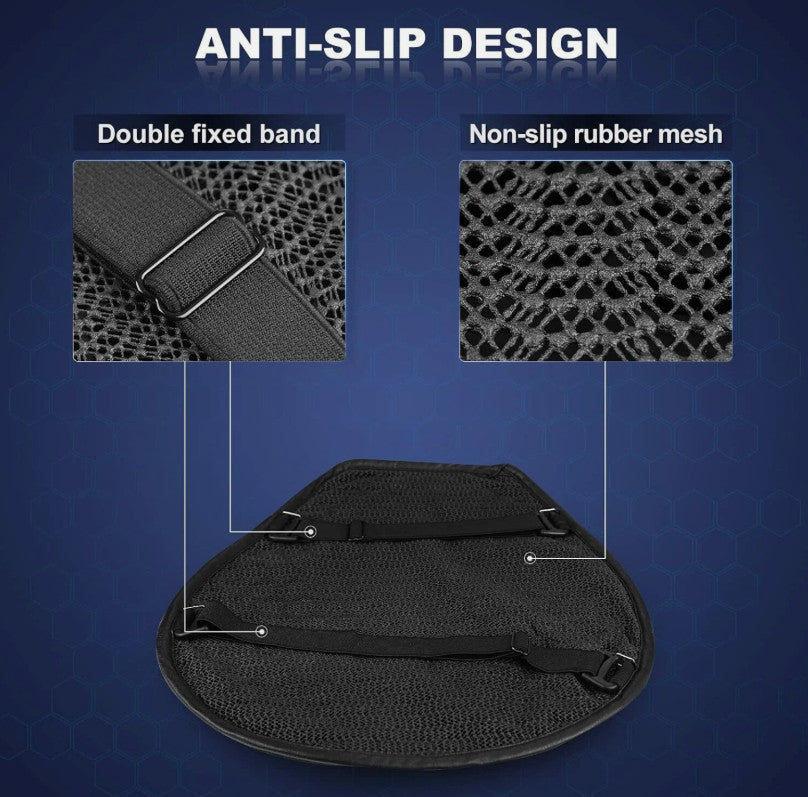 Motorcycle Gel Seat Pad Breathable Comfortable Motorbike Seat Pad for Long Rides