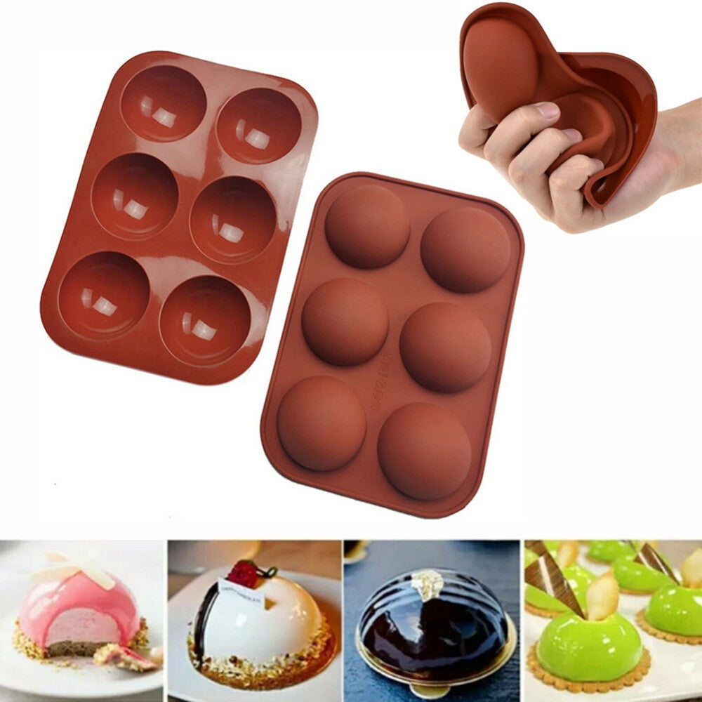 Semi Sphere Half Round Silicone Bakeware Mould Dome Chocolate Bombe Pan Baking