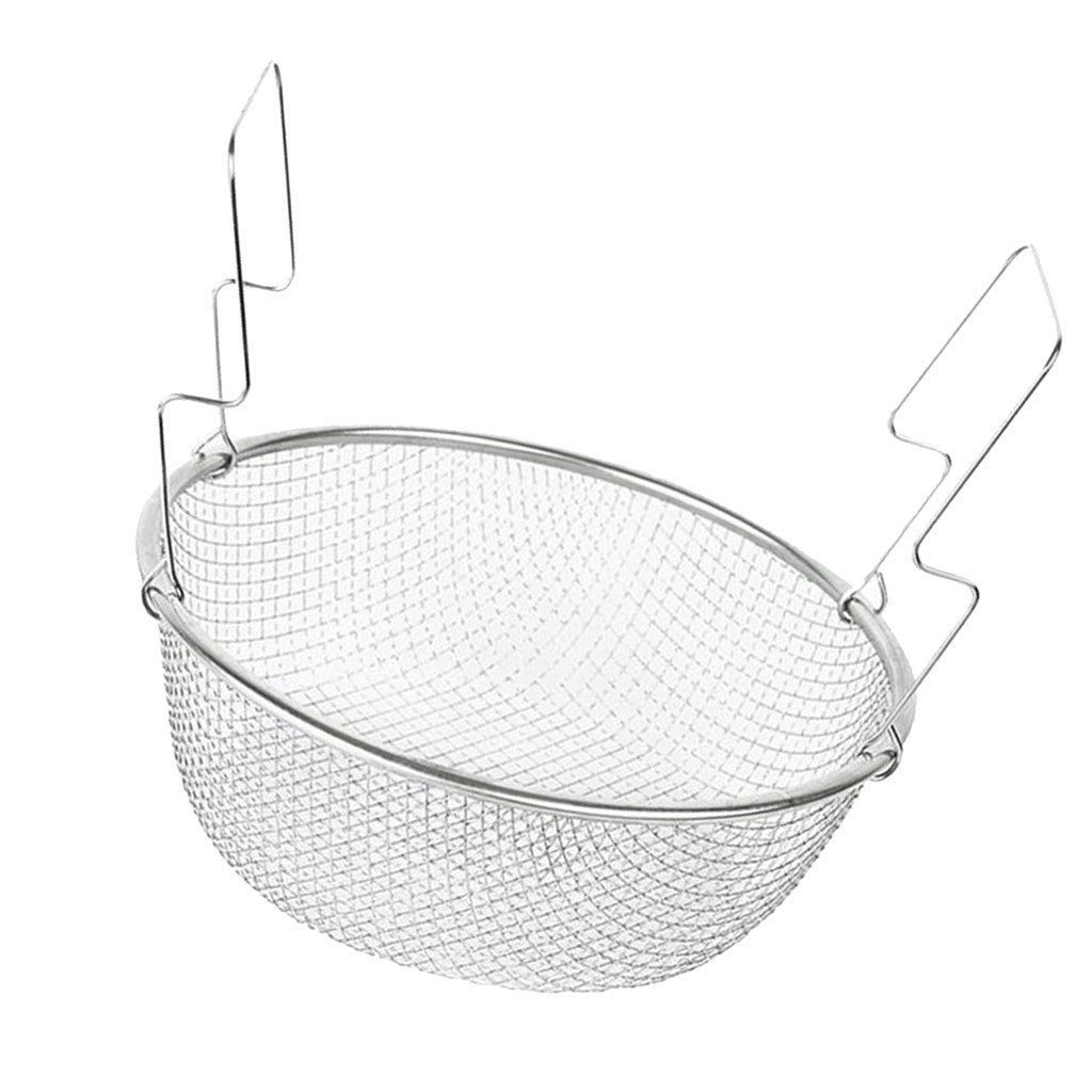 Chip Pan Basket Fryer Fries Strainer Stainless Steel Wire Bucket Kitchen Tools