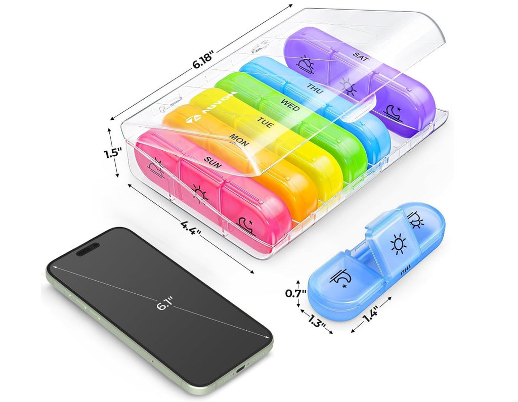 7 Day Pill Box Weekly Dispenser Container Tablet Daily Case Medicine Organizer