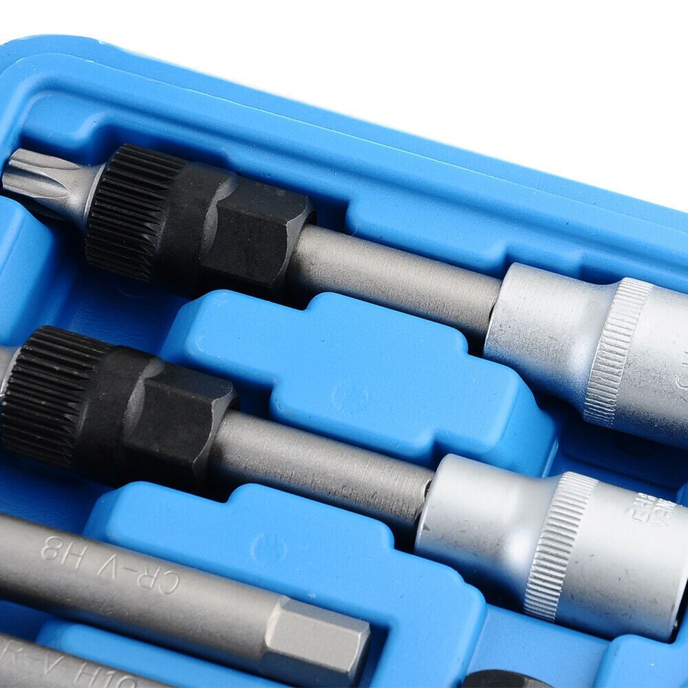 New 13 Piece Alternator Free Wheel Pulley Removal Set Car Garage Tool Bit Kit