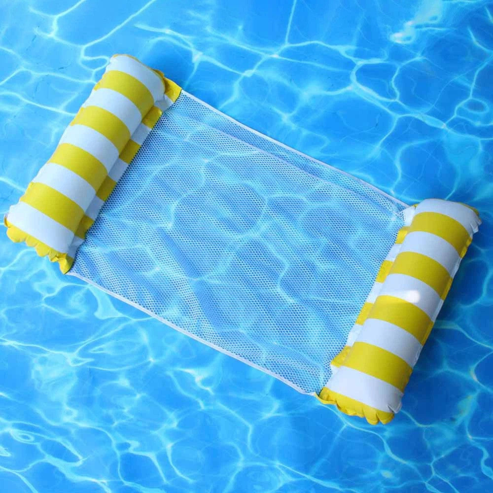 Floating Pool Lounge Water Hammock Inflatable Pool Mattress Float Bed Set of 2